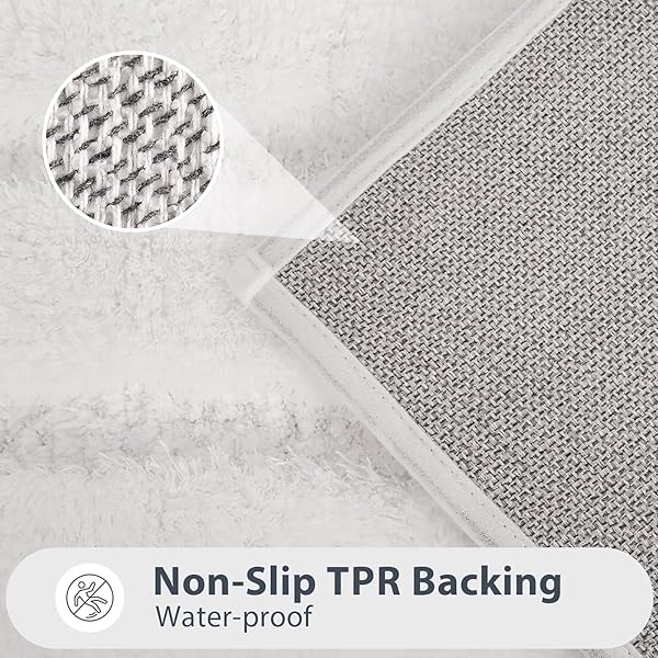 DOMUSTEX WASHABLE BATHROOM RUG 30″ X 46″, EXTRA SOFT BATH MAT, ABSORBENT AND NON SLIP BATH RUG FOR SHOWER, BATHTUB, SINK, FLOOR