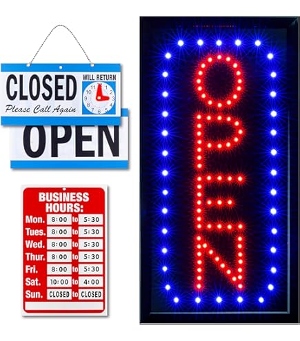 Amazon.com: Winco LED-10 Open Led Sign with Dust-Proof Cover
