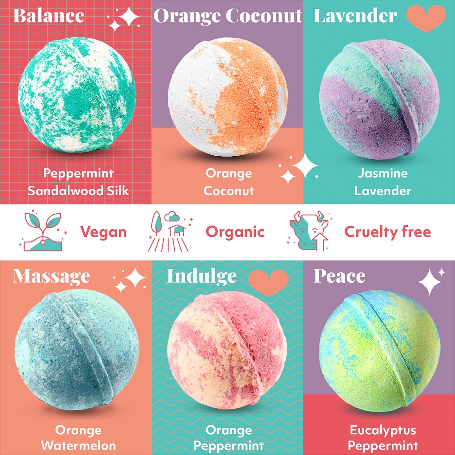 Bath Bombs XL Gift Set, 12 USA Made Extra Large Handmade Aromatherapy Fizzies with Epsom Salt and Kaolin Clay, Vegan for Women, Men, Kids