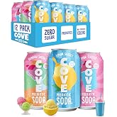 Frozen Favorites Prebiotic Soda Drink, Zero Sugar Healthy Soda Alt, 12 Pack | Caffeine Free, Digestive Support, Delicious Functional Prebiotic Soft Drink, 12oz (355ml) 12 Pack by Cove Soda