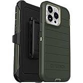 OtterBox iPhone 14 Pro Max (Only) - Defender Series Screenless Edition Case - Lichen The Trek (Green) - Holster Clip Included - Microbial Defense Protection - Non-Retail Packaging