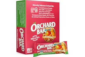 Orchard Bars Non-GMO Fruit & Nut Bars, Mango Papaya Almond, 1.4 Oz, Pack of 12