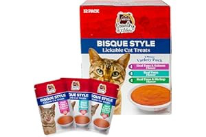 Country Kitchen Liquid Bisque Cat Treats Variety Pack, Made with Real Meat, 12ct