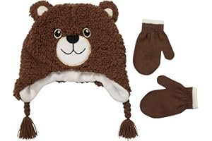 ADDIE & TATE Toddler Winter Hat and Gloves Set for Ages 4-7 or Boys & Girls Winter Hat & Toddler Mittens Ages 2-4