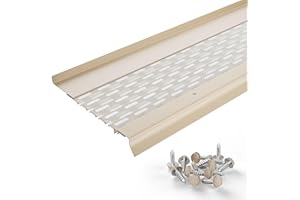 Waterlock Micromesh 6 inch Gutter Guards Leaf Protection,1 Feet Sample Pack Eggshell, Aluminum Gutter Covers, Contractor Grade Gutter Guard from Manufacturer