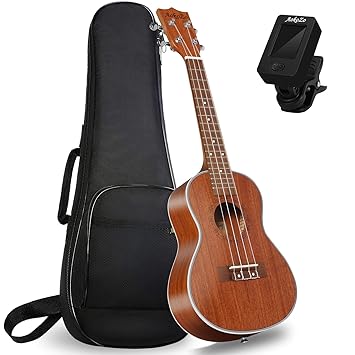 Ukulele,AoKoZo Konzert Ukulelen 23 Zoll Professional Ukulele mit Tasche und Tuner