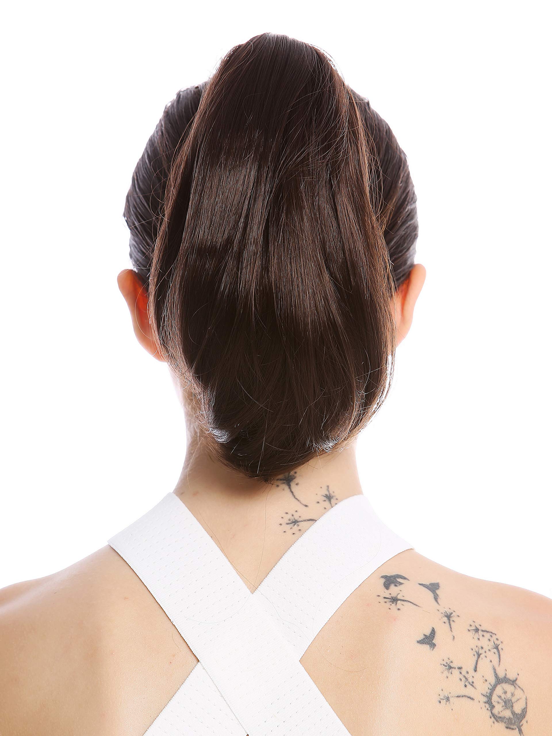 WIG ME UP - 622-V-6 Ponytail Hairpiece Extensions short straight smooth but voluminous brown 10inch