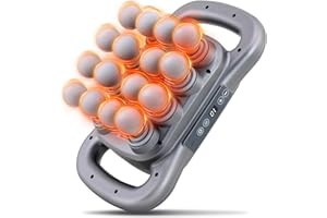 GAXEZO 16 Head Massage Gun Set, Deep Tissue Percussion Massager, Electric Massage Tools with 9 Styles & Levels, Dark Grey