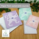 Oxford Campus Pastel A4 Notebooks 140 Pages Wirebound Pack of 3 view 6