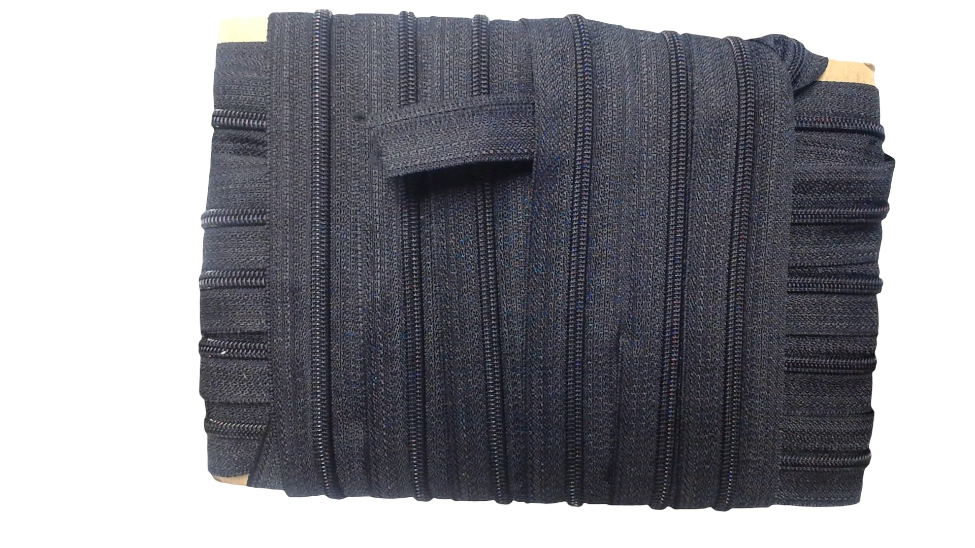 Continuous Zipping Black and Beige Cushions Upholstery zips for Sewing Heavy Duty zips on roll Number 3 with Sliders (1-5-10) Meter(Black, 5 Meter with 10 Sliders)