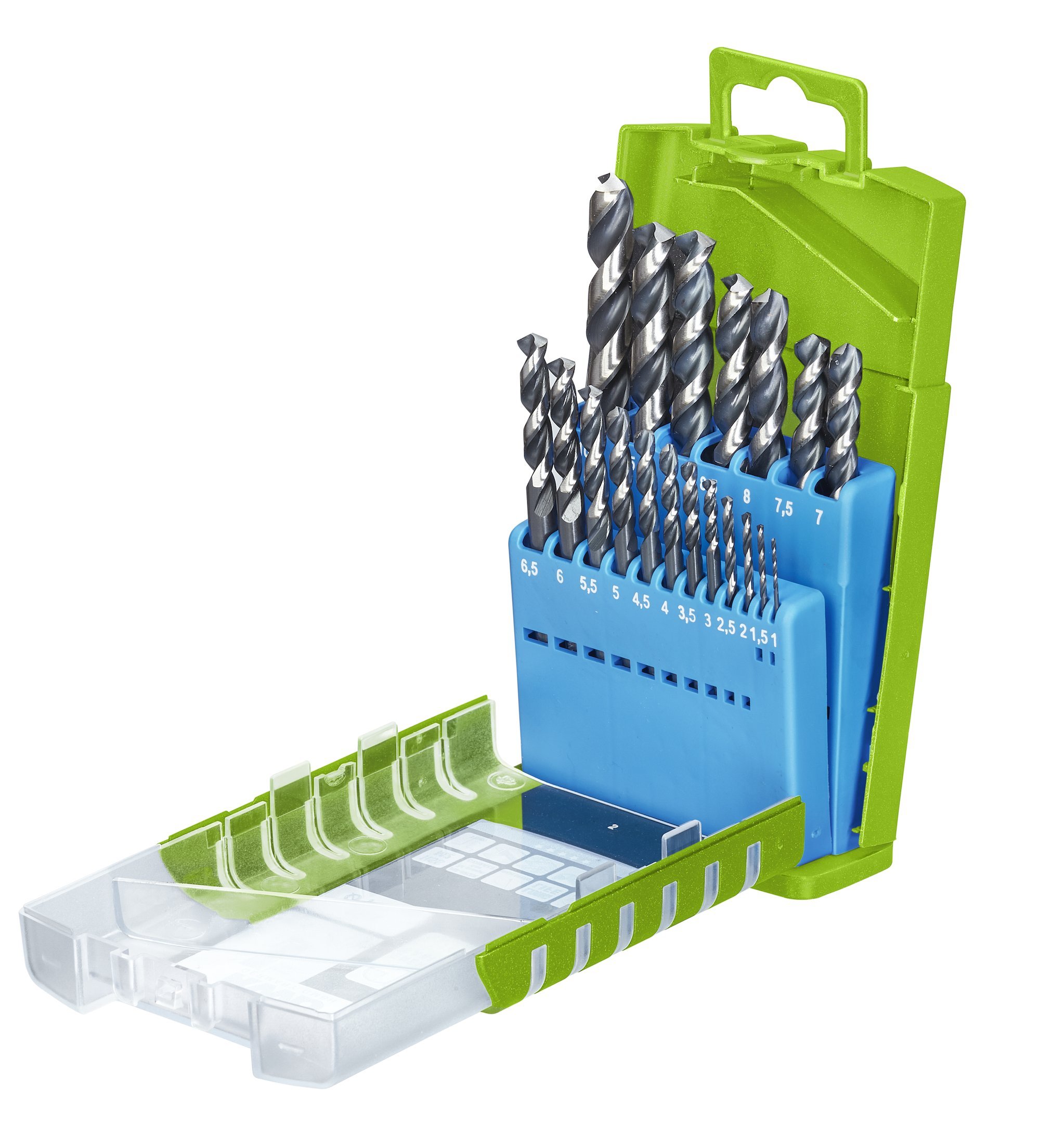 KWB Universal 19-Piece AKKU-TOP HI-NOX Metal Drill BIT Set, HSS - Drill Set, Ø 1 MM - 10 MM in 0.5 MM INCREMENTS