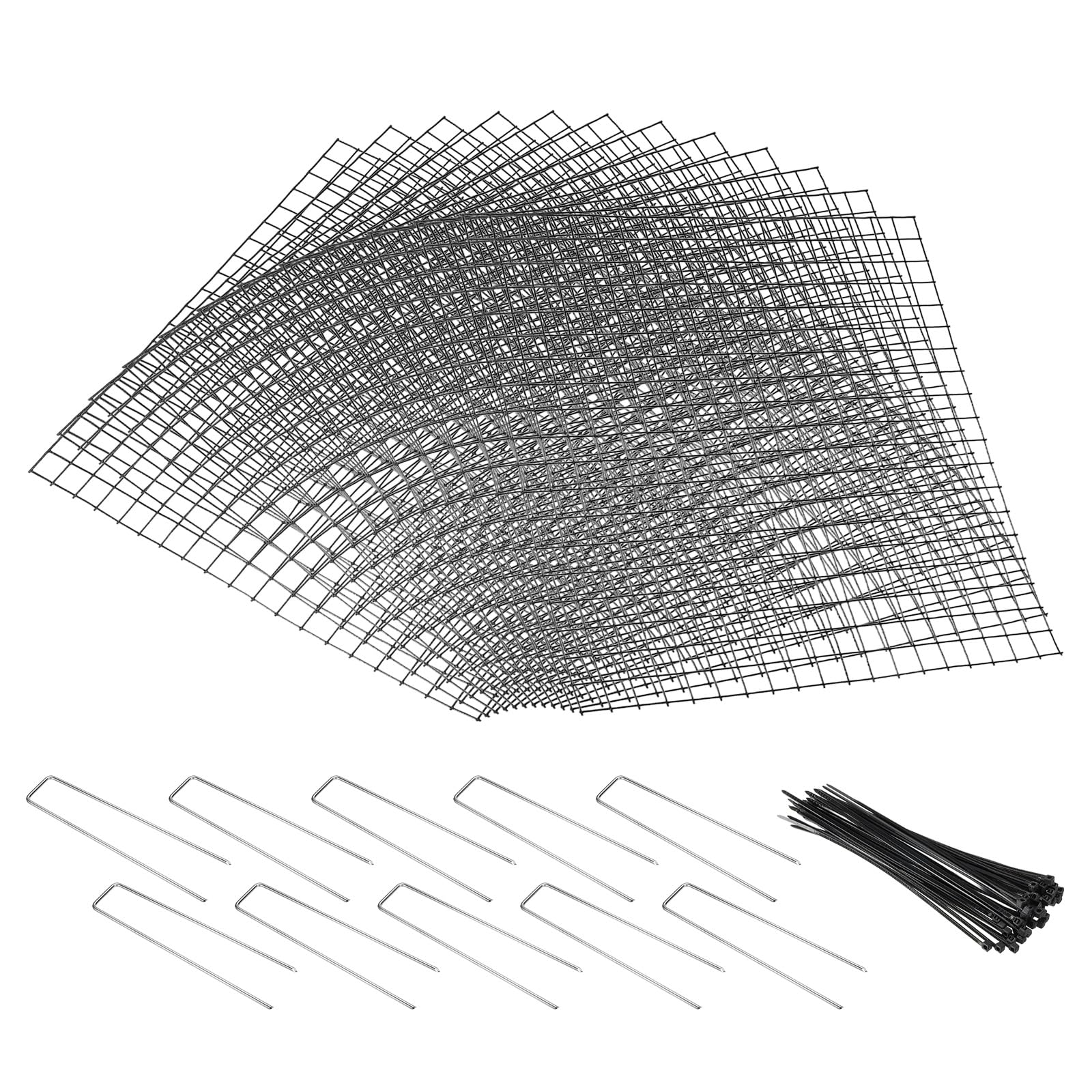 PATIKIL 11.8"x11.8" Small Wire Plant Protectors, 12 Pack Square Wire Plant Cages Garden Mesh Plant Wire Cage for Plant Vegetable Protection