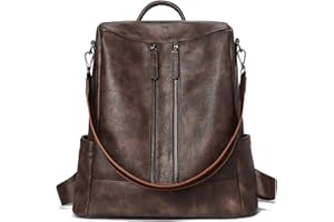 BROMEN Backpack Purse Leathe Backpack for Women Anti-theft Bookbag Purse Fashion Shoulder Handbag Backpack Women