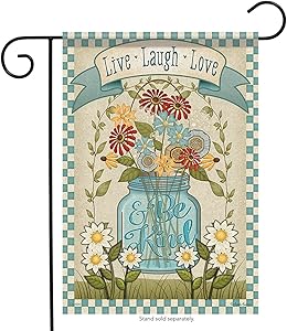Carson Home Accents FlagTrends 46787 Mason Jar Floral Classic Outdoor Garden Flag, Flowering Cardinal