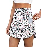 LouKeith Golf Skirts for Women Tennis Skirt with Zipper Pockets High Waisted Running Casual Athletic Skorts Built-in Shorts