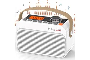 Greadio Portable Shortwave Radio with Bluetooth 5.0, Rechargeable AM FM Radio with Best Reception, TF/SD/USB Port,5W Loud Speaker,White Noise,Alarm Clock,LED Display,Earphone Jack,for Home,Office,Gift