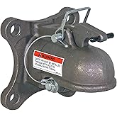 Buyers Products 0091558, 2-5/16 Inch Heavy Duty Steel Cast Trailer Coupler with 4-Hole Mounting Plate, Easy Latch, Utility/Work Truck and Trailers