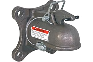 BUYERS PRODUCTS COMPANY Buyers Products 0091558, 2-5/16 Inch Heavy Duty Steel Cast Trailer Coupler with 4-Hole Mounting Plate, Easy Latch, Utility/Work Truck and Trailers
