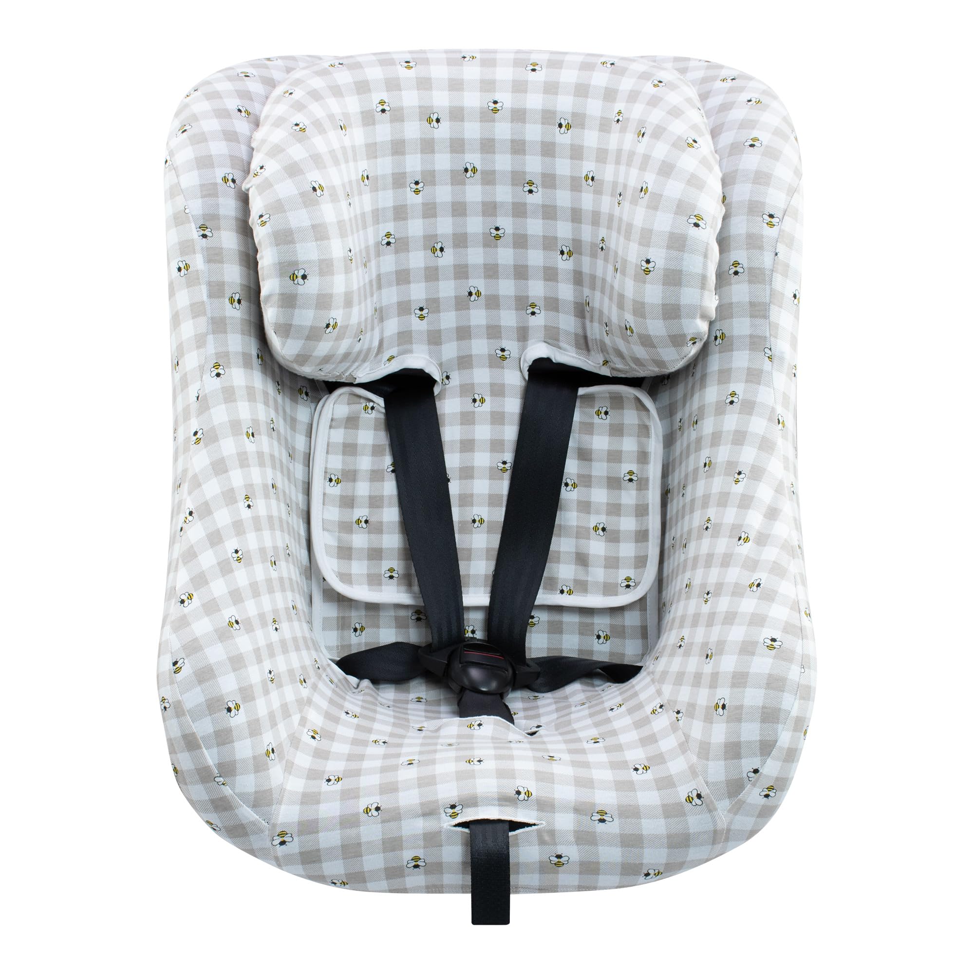 JYOKO KIDS Cotton Cover Liner compatible with Joie Spin 360, Nuna REBL (Picnic Vichy)