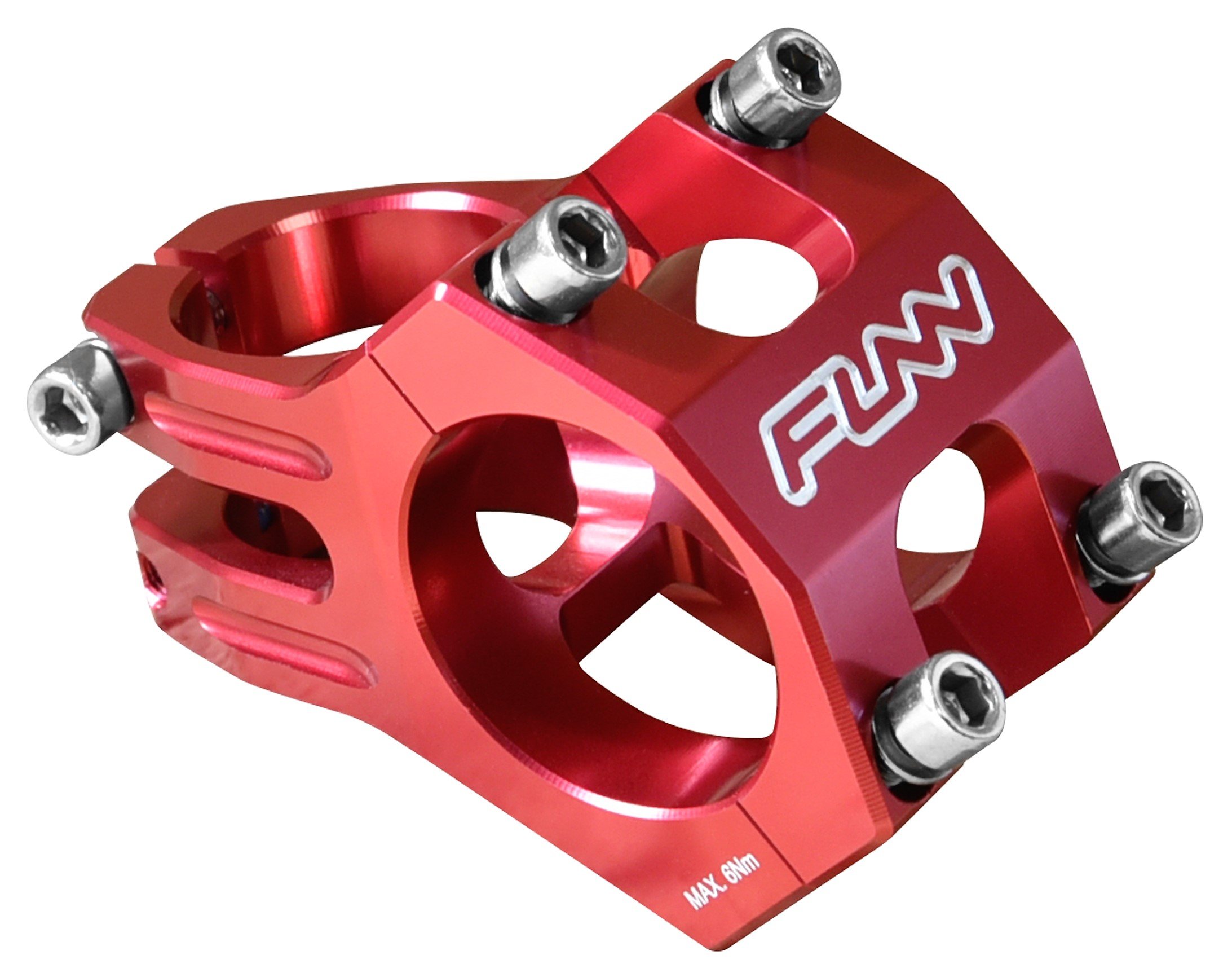 Funn Funnduro MTB Stem with 35mm Bar Clamp - The Ultimate Ultralight and Tough Alloy Bicycle Stem for Mountain Bike and BMX Bike, Length 35mm stem (Red)