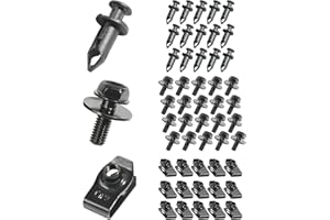iolory Car Engine Under Cover Splash Shield Body Bolts Screws,Universal Extruded U-Nuts Kit,Car Clips and Fasteners,Automotiv