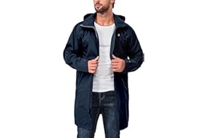 Little Donkey Andy Men's Waterproof Rain Jacket Outdoor Lightweight Mountain Windbreaker Long Coat for Hiking Golf Travel