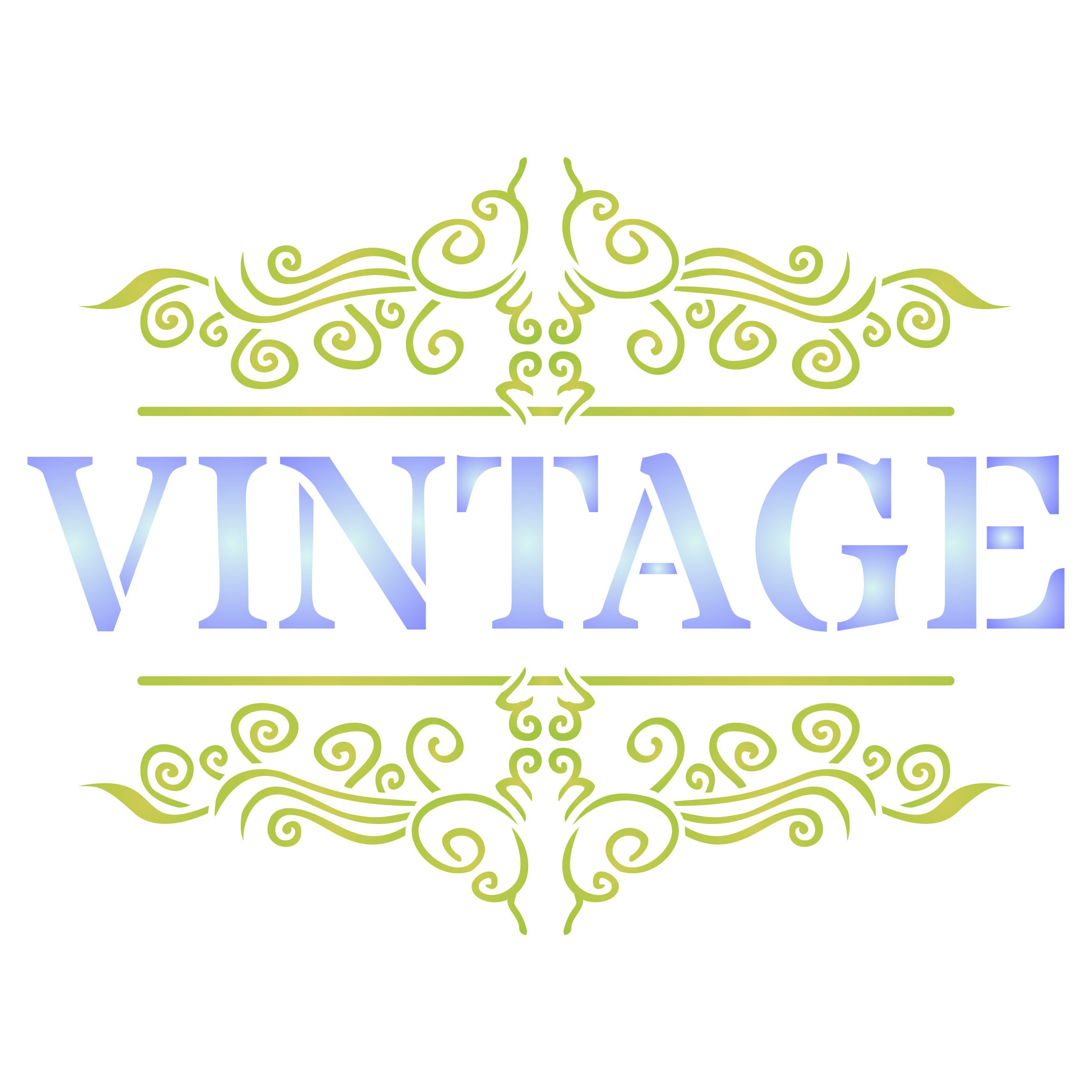 Vintage French Stencil - 21.5 x 16.5cm (M) - Reusable French Themed Word Wall Stencil Template