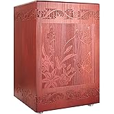 Wooden Cremation Urn for Human, Wood Handmade Engraved Decorative Box, Funeral Urns for Adult Male Female Burial or Memorial Keepsake, Urns for Ashes Men Women