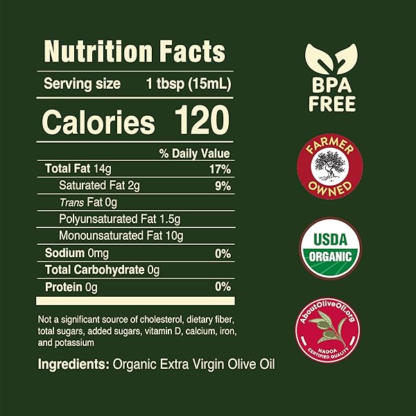 POMPEIAN USDA ORGANIC SMOOTH EXTRA VIRGIN OLIVE OIL, CONTAINS POLYPHENOLS, FIRST COLD PRESSED, 16 FL OZ, 473 ML