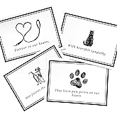 Groomers Margins Pet Sympathy Cards - 16 Premium Quality Cards for Dogs &amp; Cats with Envelopes | Pet Sympathy Cards Bulk - 4.25 x 6 Inch | Bereavement Pet Loss Cards - Made in USA