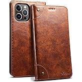 SINIANL Compatible iPhone 12 Pro Max Leather Wallet Folio Case with Magnetic Closure Kickstand Card Slots Flip Book Cover for iPhone 12 Pro Max 6.7 inch