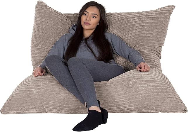 Lounge Pug Cord Extra Large Bean Bag Floor Cushion Xxl