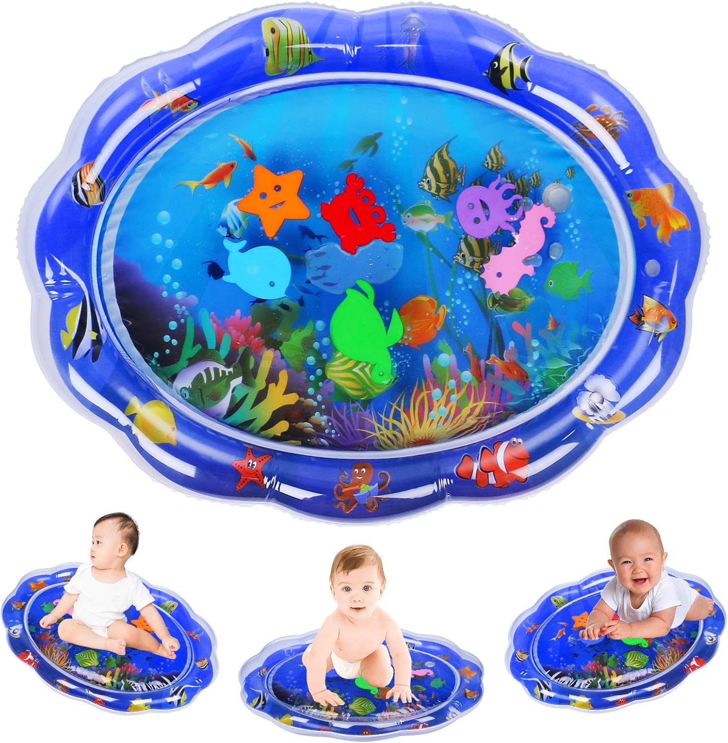 Guiseapue Tapis De Jeu Gonfle Tapis A Eau Bebe Coussin Gonflable De Rempli Deau Amusement Dactivite Denfant Aider Developper Les Competences Cognitives Tapis Deau Gonflable Pour Bebe Bebe Et Puericulture Eveil Et