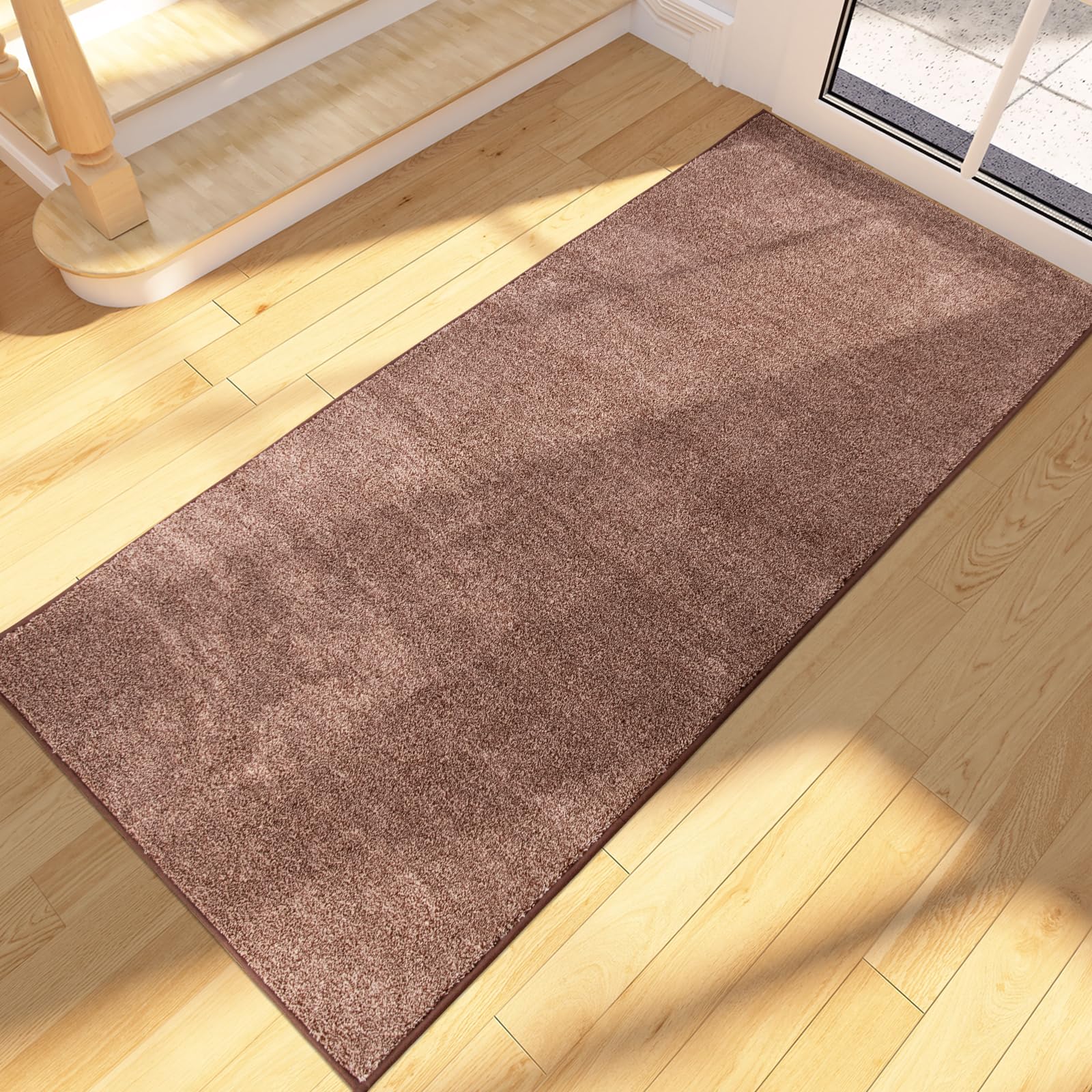 FCSDETAIL Dirty Trap Door mat 60 x 150 cm, Non Slip Machine Washable Entrance Rug, Inside Floor Runner for Dog, Door and Hallway
