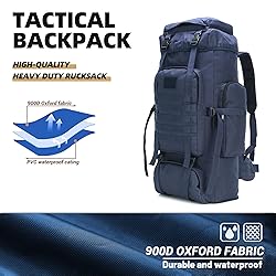 BNMJVJL 70L Hiking Backpack Military Tactical