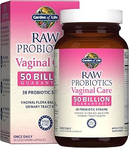 Garden of Life Raw Probiotics Vaginal Care, 50 Billion CFU, 1 Month Supply | 38 Probiotic Strains, Supports Vaginal & Urinary