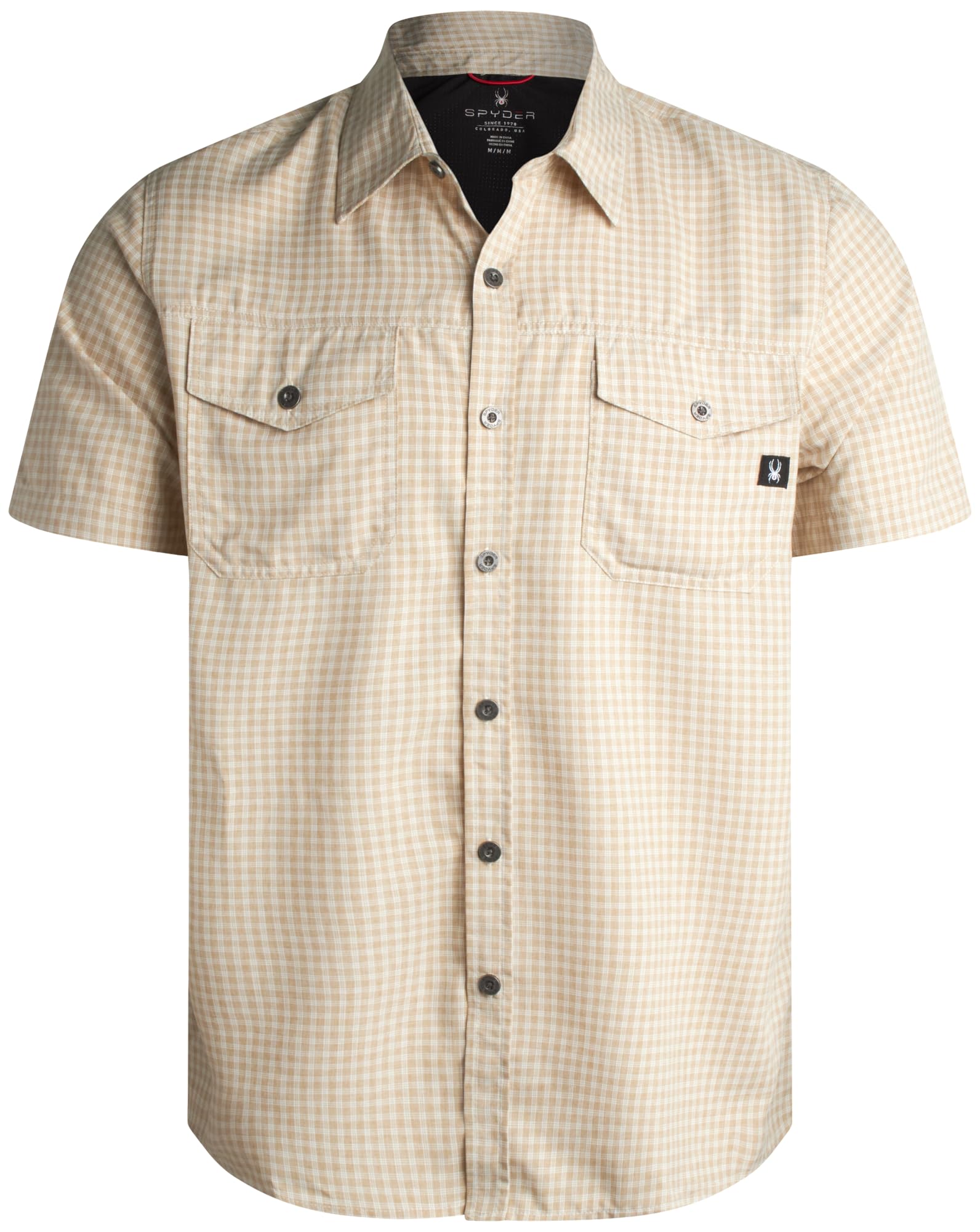 Spyder Mens Short Sleeve Button Down Shirts