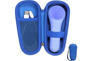 SnawikiBag Hard Carry Case Compatible with NågraCoola CLIE Sonic Facial Cleansing Brush, Waterproof Case Storage Carrying Holder Fits for Silicone Face Scrubber and Charging Cable (Box Only), Blue