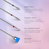 MelodySusie Nail Drill Bits Set 7pcs Tungsten Carbide 3/32 Inches view 5