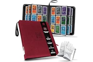 MEIYODECK Toploader Binder | Holds 252 Toploaders | 9-Pocket | Ringless Double-Sided Pockets | Includes Collector Tweezers & Gloves | Premium Top Loader Binder for Trading Cards, Pokemon, Yu-Gi-Oh & TCG