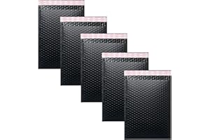 Bubble Mailers 4X6 Inch 50 Pack Small Padded Envelopes Poly Thicken Padded Self Seal Envelopes Bags (Black)
