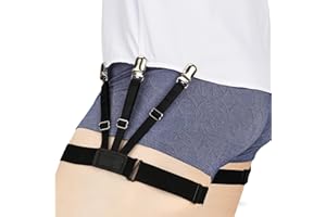 ZKENIRD Shirt Stays For Men, Shirt Stays For Police And Military, Elastic Non slip and Durable Shirt Stay For Men, 2025 Upgrade Keep The Look Professional (a pair)