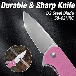 FLISSA Pocket Knife, Folding Tactical Knife with