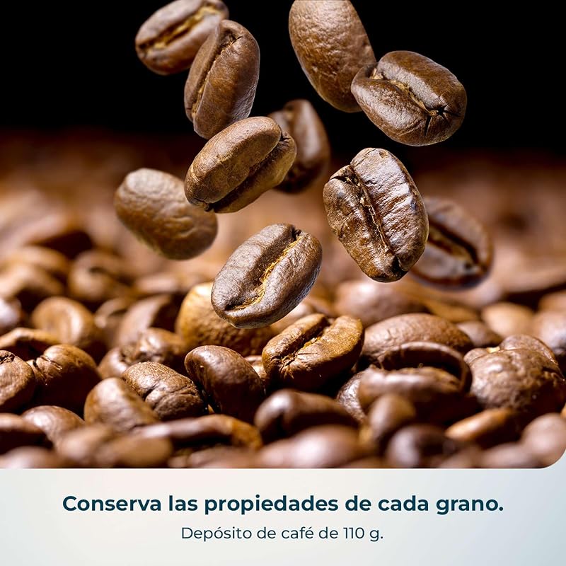 Cremmaet Cube Máquina de café super automática compacta. 1350W, Sistema de prensagem de 10g, Sistema de pré-infusão, 19 barras, Sistema de termobloco, 5 níveis de moagem, Painel de controle de toque