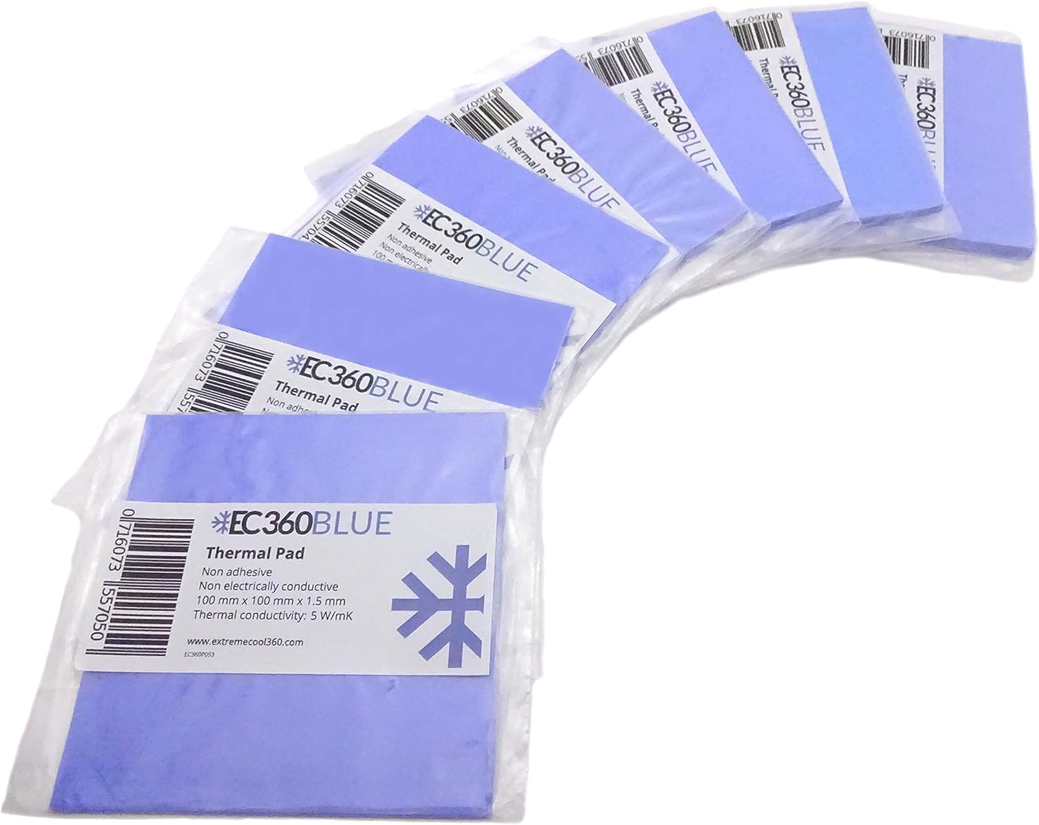 EC360® BLUE 5W/mK Thermal Pad (100 x 100 x 4,0 mm) - Image 4