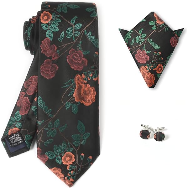 Set Da Papillon A Farfalla Pre-legato, Gemelli E Fazzoletto Da Taschino, Colori Arcobaleno. Per Un Look Allegro E Originale!