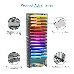 VEESUN Wall File Organizer, 16-Tier Mesh File