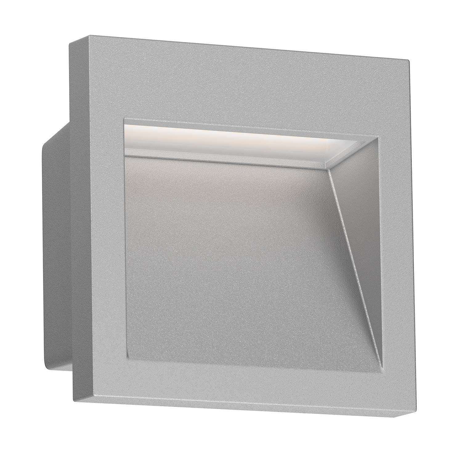 ledscom.de LED recessed wall Light NOLA, Downlight for Outdoors, IP54, Grey matt, 90 x 90mm, Warm White — image 1