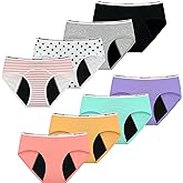 Mesachy Teens Girls Period Underwear Kids Period Panties Menstrual Leakproof Protective Underwear for Teens Cotton Briefs