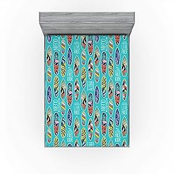 Ambesonne Surfboard Fitted Sheet, Aloha Hawaii Live